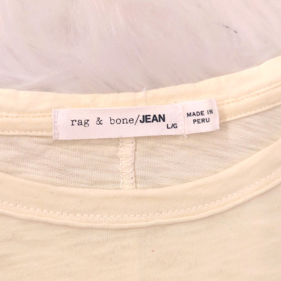 Rag & Bone Soft Yellow T-Shirt Size Large - Picture 4 of 4